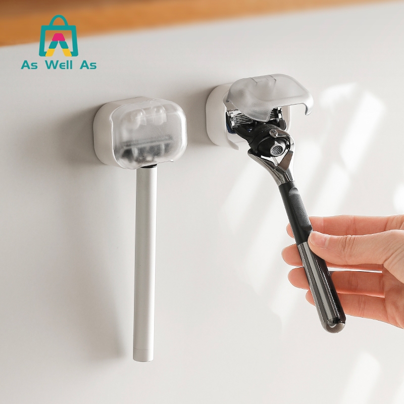 As Well As ที่วางมีดโกนหนวด พร้อมฝาครอบสีใส