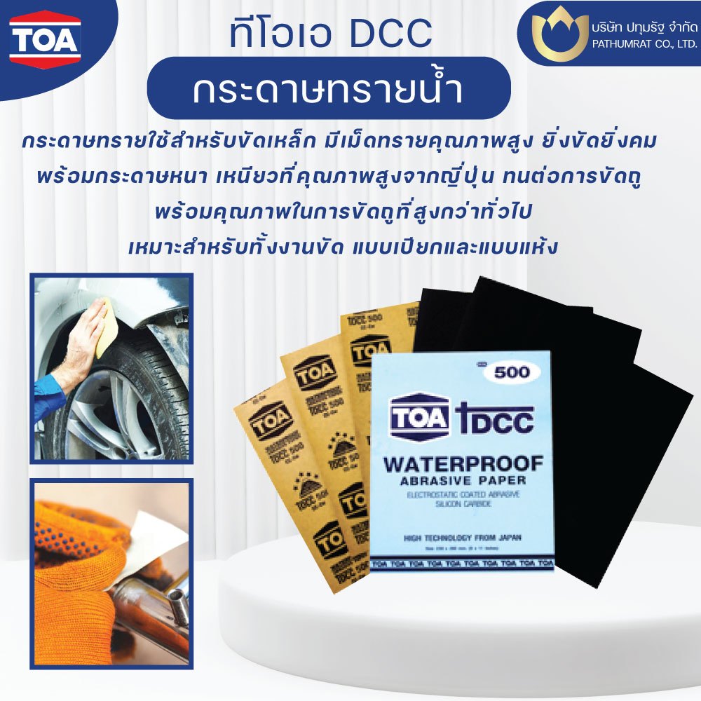 ทีโอเอ DCC กระดาษทรายน้ำ เกรด A