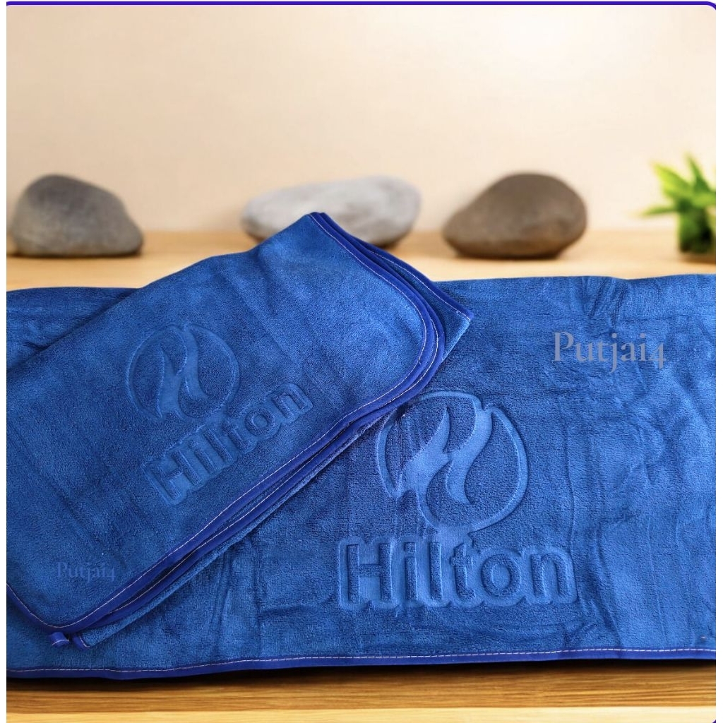 ผ้าขนหนูเกรดโรงแรม hitton set 2 ชิ้น ผืนใหญ่ ซับน้ำดีมาก ราคา ถูกที่สุด ดีลบีเคเค แกลเลอรีภาพที่ 2