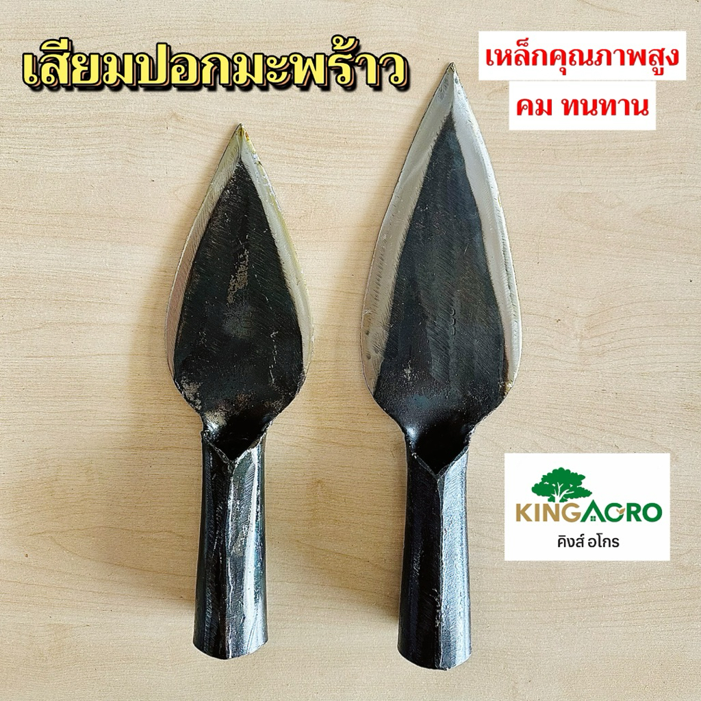 ที่ปอกมะพร้าว เสียมปอกมะพร้าว มีดใบโพธิ์ มีดปอกมะพร้าว เหล็กหนา คุณภาพสูง คม ทนทาน