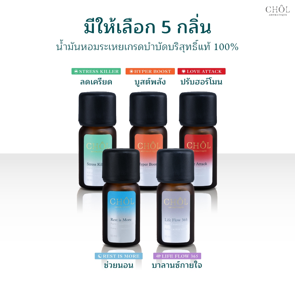 CHOL Urban Rescue | น้ำมันหอมระเหยสูตร ผ่อนคลาย นอนหลับสบาย ปลุกความสดชื่น พร้อมปรับสมดุลในทุกวัน