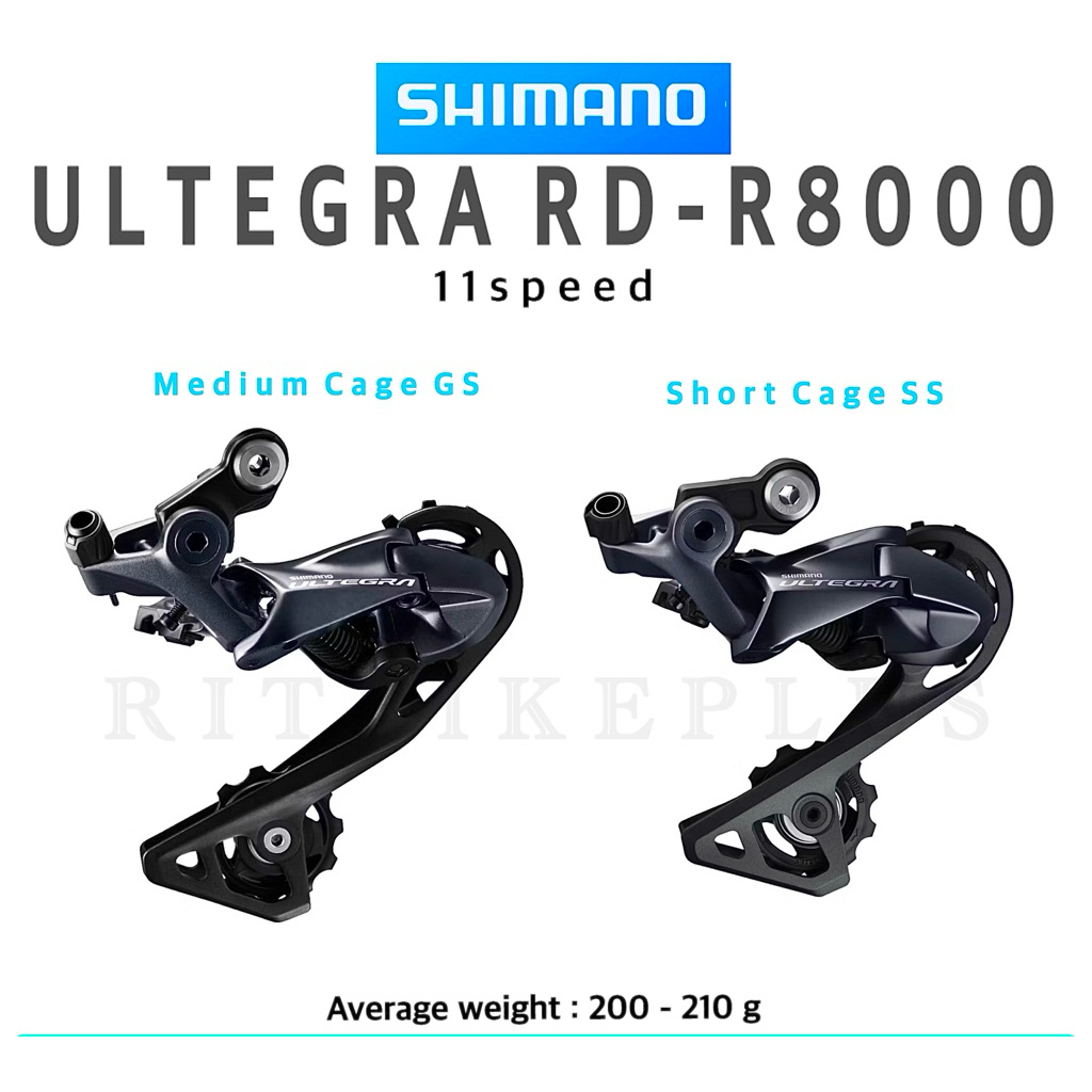ตีนผีจักรยาน SHIMANO รุ่น ULTEGRA RD-R8000-GS ขายาว 11-Speed พร้อมกล่องและปลอกสาย สินค้าบริษัท