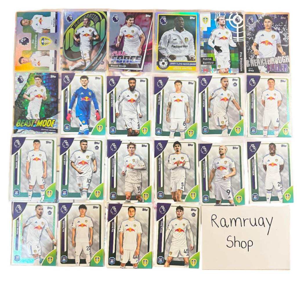Topps Premier league Leeds United F.C.2025-2026 การ์ดนักบอล การ์ดบอล ส่งไวมาก