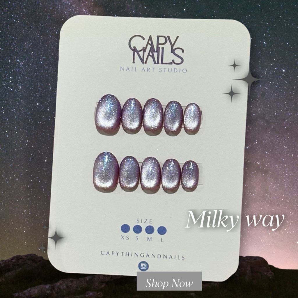 Milky way💫 เล็บปลอมสีเจลแท้ 100%