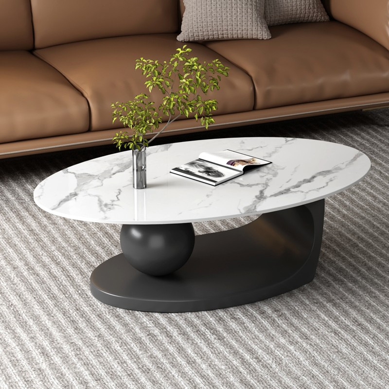 🌷ติดต่อฝ่ายบริการก่อนสั่ง🌷โต๊ะกลางโซฟา DET CET หินอ่อนสังเคราะห์ ขาเหล็ก ดีไซน์หรูหรา - รูปที่ 7