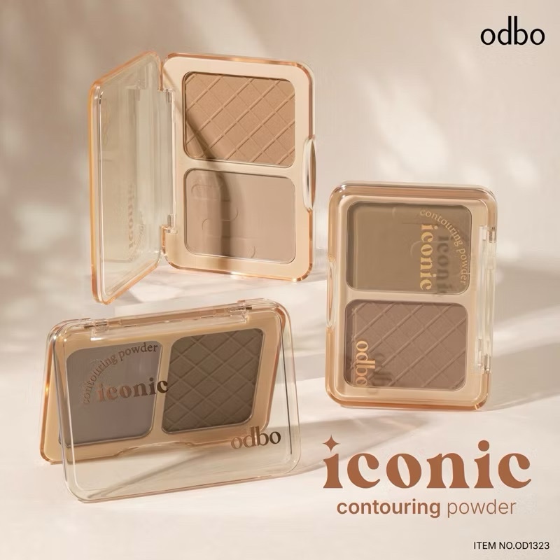 ODBO Iconic Contouring Powder  (OD1323) โอดีบีโอ คอนทัวร์ พาวเดอร์ พาเลทคอนทัวร์ 2 เฉดสีใน 1 ตลับ