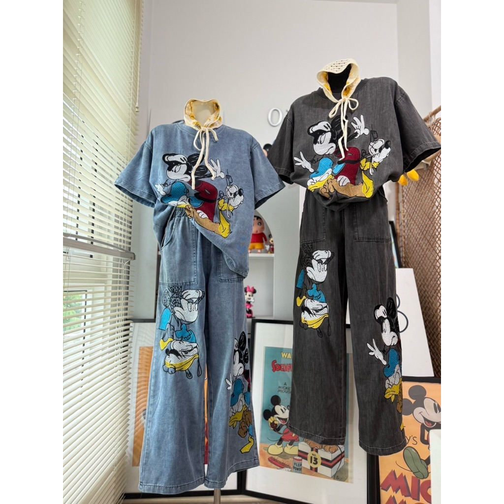 ชุดเซทยีนส์กางเกงขายาว bb001