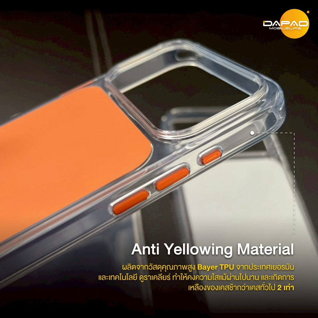 DAPAD Wisdom Ultra Case สำหรับรุ่น IP17 PRO MAX /17 PRO /iPhone  AIR/17 เคสพรีเมียมมีกันปุ่ม กันกระแทก ชาร์จไร้สายได้ - รูปที่ 5