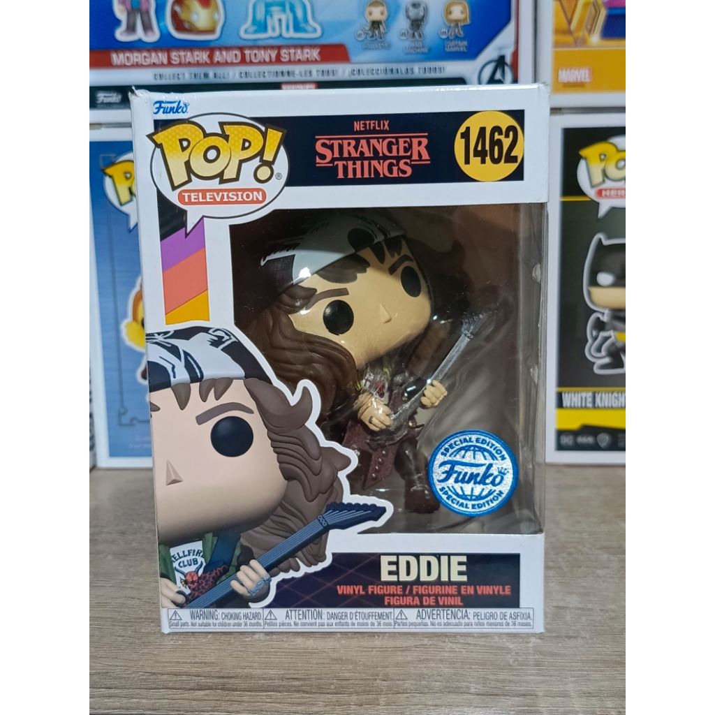 Funko Pop! : Stranger Things - Eddie with Guitar (Finale) Metallic [ กล่องสินค้า - 6/10 ]