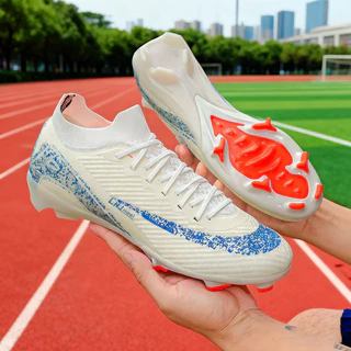 รองเท้าฟุตบอลมืออาชีพกลางแจ้ง รองเท้าสตั๊ด New style Outdoors FG Long Spikes Football Shoes