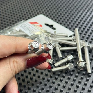 น็อตแคร้งเครื่อง w110i1ชุด20ตัว w125ทุกปี w125i2023 หัวสนามก…