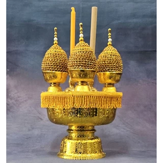 พานเครื่องทองน้อย พานสักการะ (ราคาเป็นชุด)002