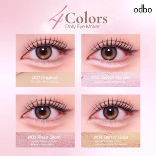 (OD2036) ODBO Dolly Eye Maker 0.5+0.2g โอดีบีโอ #ปากกาดอลลี่อาย 2in 1 หัวซิมเมอร์เล็ก เขียนง่าย เขียนลื่น