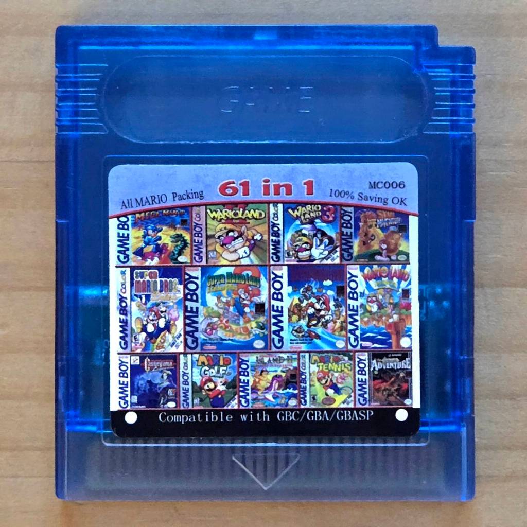 64 in 1 : ตลับเกม รวมฮิต 64 in 1 สำหรับเครื่อง GB / GBA {ของใหม่} ภาษาอังกฤษ
