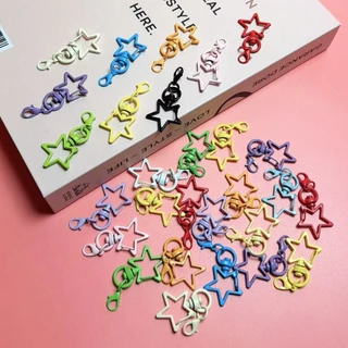 พวงกุญแจ ตะขอเกี่ยว พวงกุญแจ DIY รูปดาว น่ารัก หลากหลายสี พร้อมจัดส่งที่ไทย