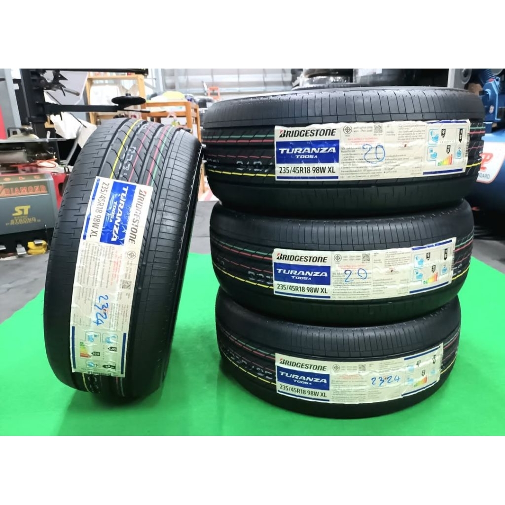 ยางใหม่ค้างปี 235/45R18 Bridgestone Turanza T005a (98W Extra Load) ผลิตปี 2024 ประกันบวม 2 ปี จัดส่ง