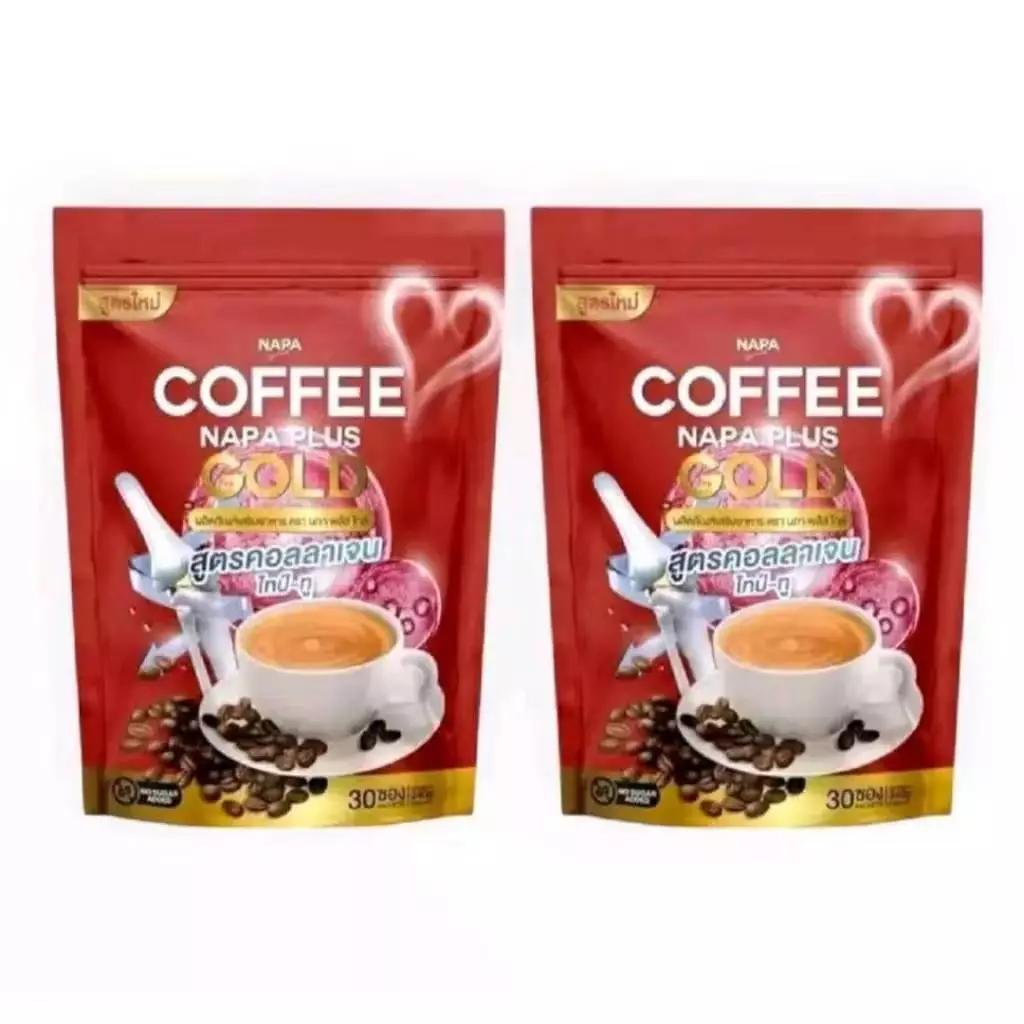 NAPA PLUS GOLD สูตรคอลลาเจนไทป์-ทู กาแฟคอลลา นภาพลัส โกลด์ กาแฟแคลเซียม นภา