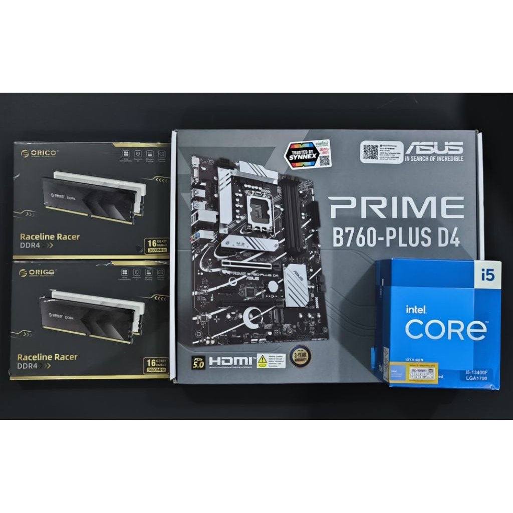 NEW Intel Core-i5 13400F + B760-Plus D4 + 32GB DDR4 set