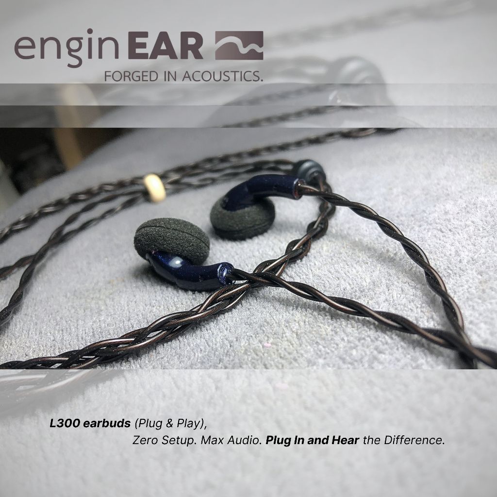 enginEAR L300 - หูฟัง (LCP-300Ω) Earbuds | จับคู่กับสายและพาร์ทคุณภาพสูง (3.5/4.4/MMCX)