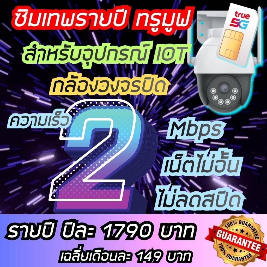 🎉 ซิมเทพซิมรายปี เน็ต 10 Mbps ไม่อั้นไม่ลดสปีด ซิมสำหรับอุปกรณ์ IOT กล้องวงจรปิด โปรเน็ตอุปกรณ์ IT รายปี
