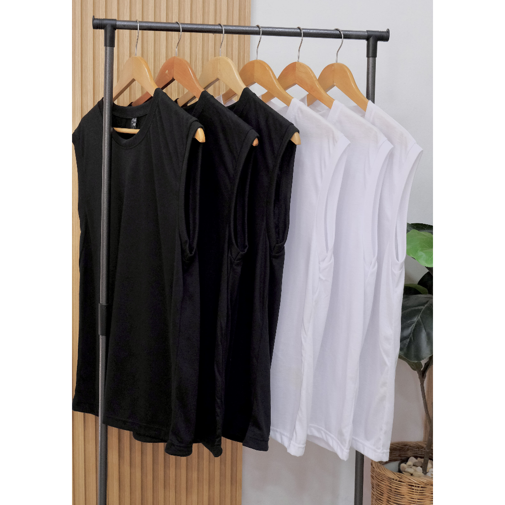 เสื้อแขนกุดสีพื้นใส่สบายเนื้อผ้านุ่มใส่สบาย