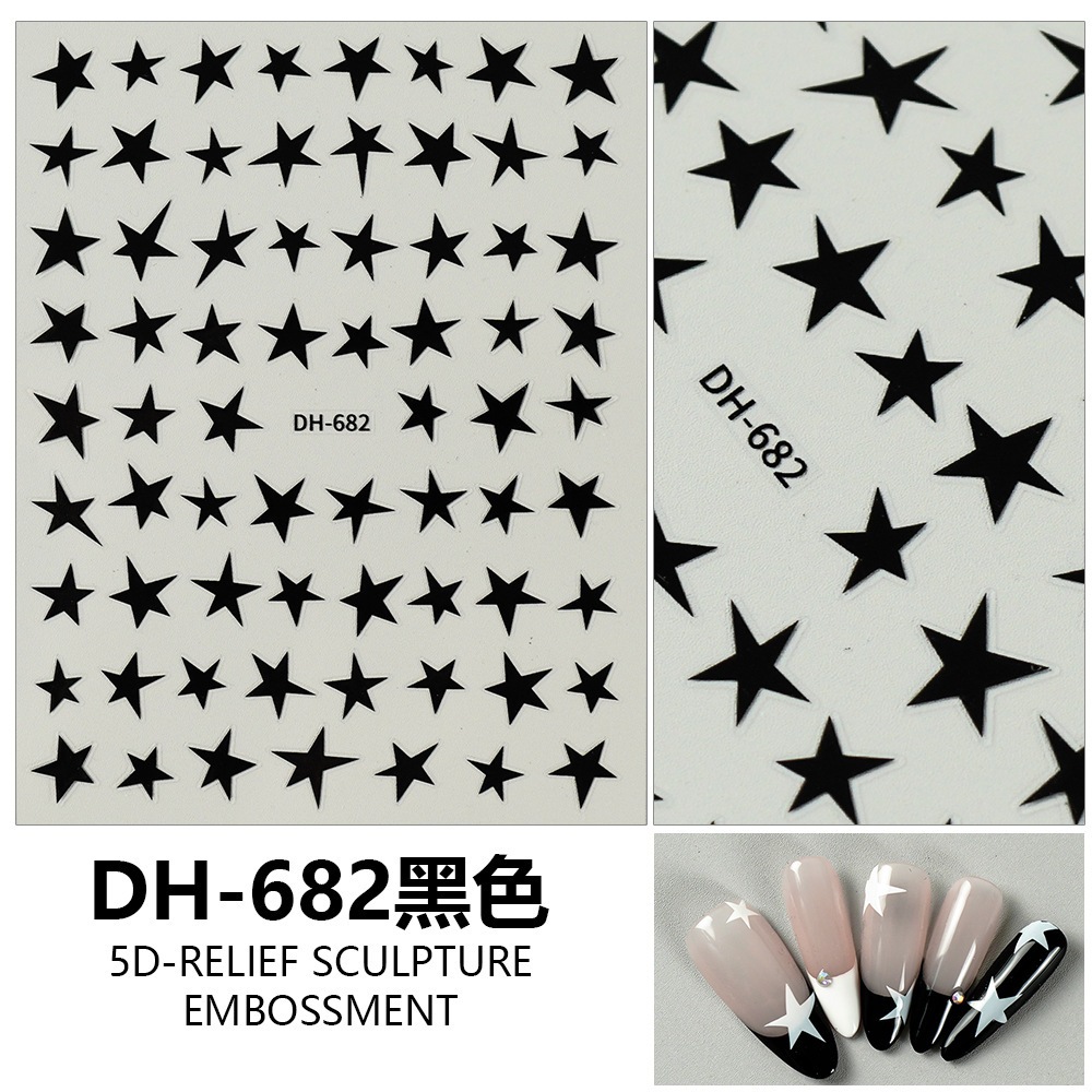 สติ๊กเกอร์รูปดาวติดเล็บ 3 มิติ 10 แบบ ส่งเร็ว สติ๊กเกอร์ติดเล็บ สติ๊กเกอร์ฟอยล์ สติกเกอติดเล็บ สติ๊กเกอร์กาวติดเล็บ - รูปที่ 4