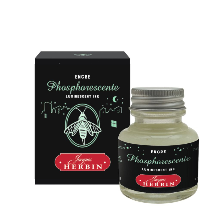 J HERBIN luminescent ink 30ml (C13690T) / หมึกพิกเมนต์ สีเรืองแสง 30มล. แบรนด์ HERBIN ประเทศฝรั่งเศส