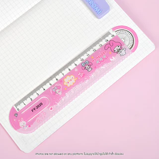 ไม้บรรทัดอะคริลิค 15 ซม. Ruler ไม้บรรทัดตรง ลายการ์ตูนน่ารัก | ไม้บรรทัดทนทาน ไม่หักง่าย | เครื่องเขียน อุปกรณ์การเรียน