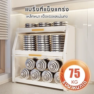 ชั้นวางของ ชั้นวางเครื่องปรุง3ชั้น ชั้นวางของในครัวเ กันฝุ่นชั้นวางเครื่องเทศกันสนิมแข็งแรงทนน้ำหนัก