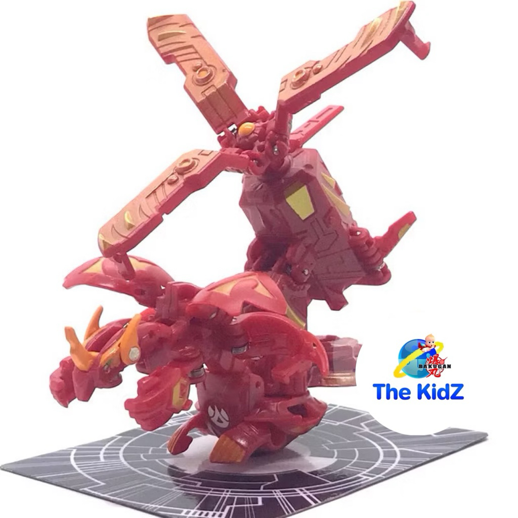 บาคุกัน Bakugan B2 Red Pyrus Blitz Dragonoid + Terrix Gear rare!!