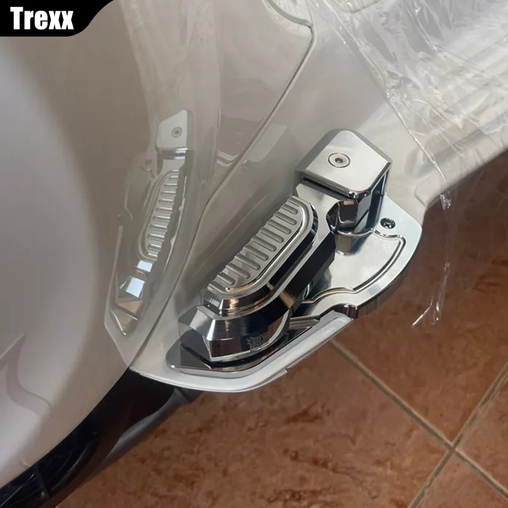 Trexx พักเท้าแต่ง Vespa สายคลีน งาน CNC พร้อมน็อตสแตนเลส  สำหรับ Sprint / Primavera 150 โครเมี่ยม - รูปที่ 3