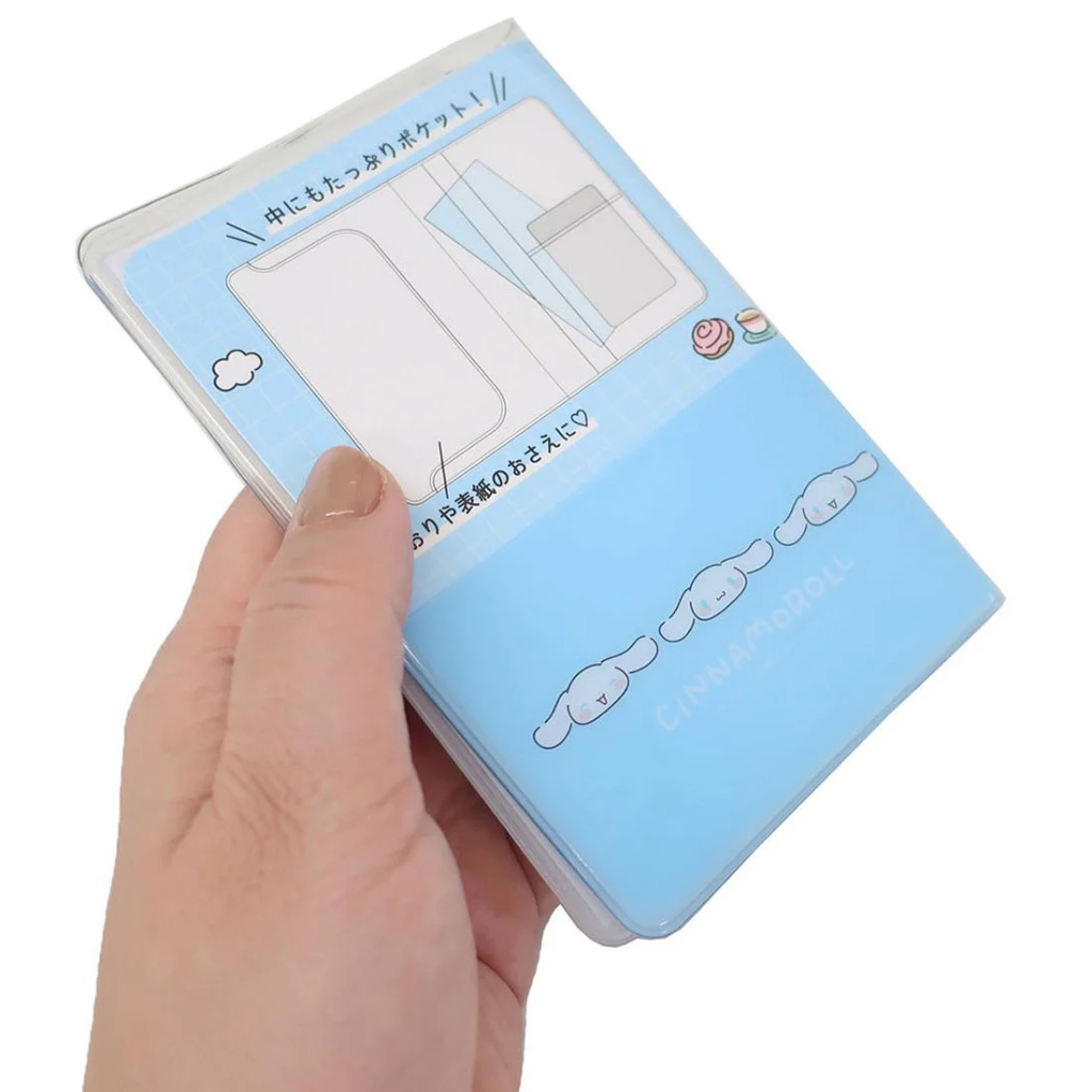 passport cover cn Cinnamoroll ขนาด: ประมาณ 95x136x10 มม. วัสดุ: พีวีซี กันรอยขีดข่วน/กระเป๋าเก็บของ/ปกใส่หนังสือเดินทาง/ ราคา ถูกที่สุด ดีลบีเคเค แกลเลอรีภาพที่ 2