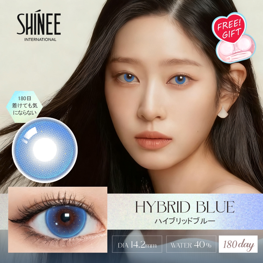【New lens】shinee Halloween lens คอนแทคเลนส์ Hybrid Blue /Dream Purple  ตาใหญ่ ลายฮิต ขายดีมาก DIA14.
