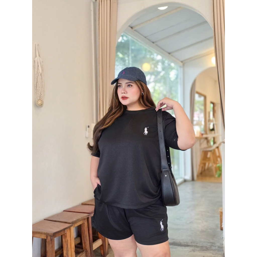 |ส่งด่วน/พร้อมส่ง| PL Sport Set ชุดเซ็ต 2 ชิ้น เสื้อคอกลม+กางเกงขาสั้น อก40-62+ (PT)