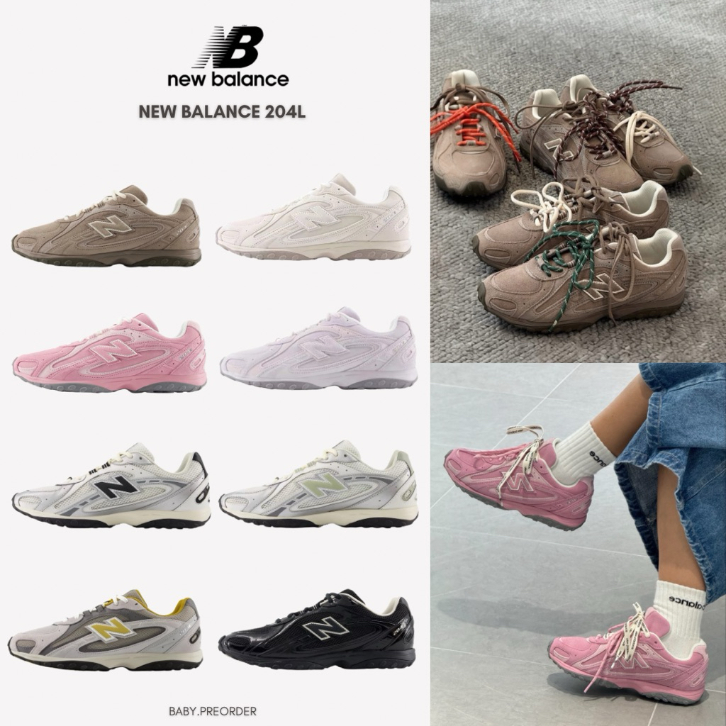 (ใช้โค้ดลดเพิ่ม 20%) NEW BALANCE 204L ของแท้ ออกชอปเซี่ยงไฮ้💯มีแถมเชือก เลือกสีเองได้ (อ่านรายละเอีย