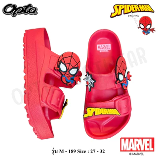 OPTA Spiderman รองเท้าสวมเข็มขัดเด็กผู้ชาย เนื้อ EVA พื้นนื่มไส่สบาย ลิขสิทธิ์แท้ 100% พร้อมจัดส่งทุกวัน