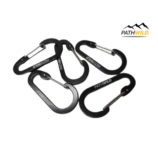 Pathwild Carabiner คาราไบเนอร์ขนาดเล็ก สีดำ สำหรับคล้องพวงกุญแจ ขวดน้ำ แขวนของเล็กๆน้อยๆ น้ำหนักเบา