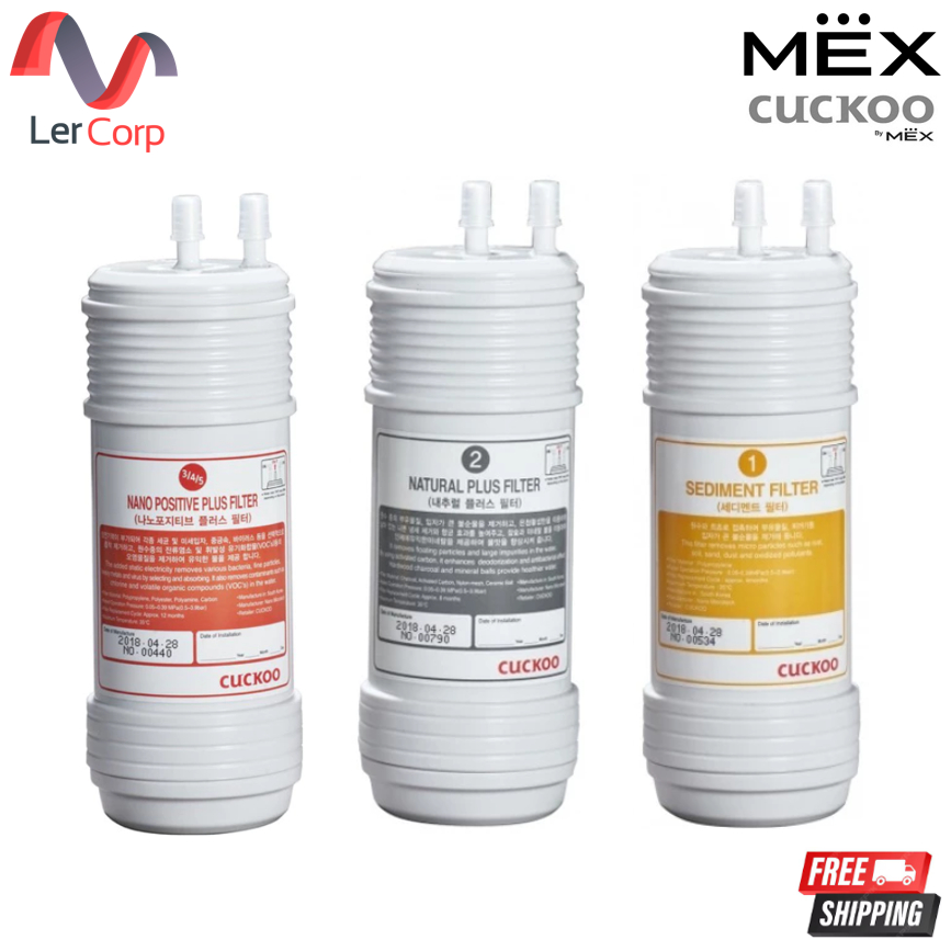 (MEX) ไส้กรองน้ำดื่ม CUCKOO by MEX ครบชุด SEDIMENT + NATURAL PLUS + NANO POSITIVE