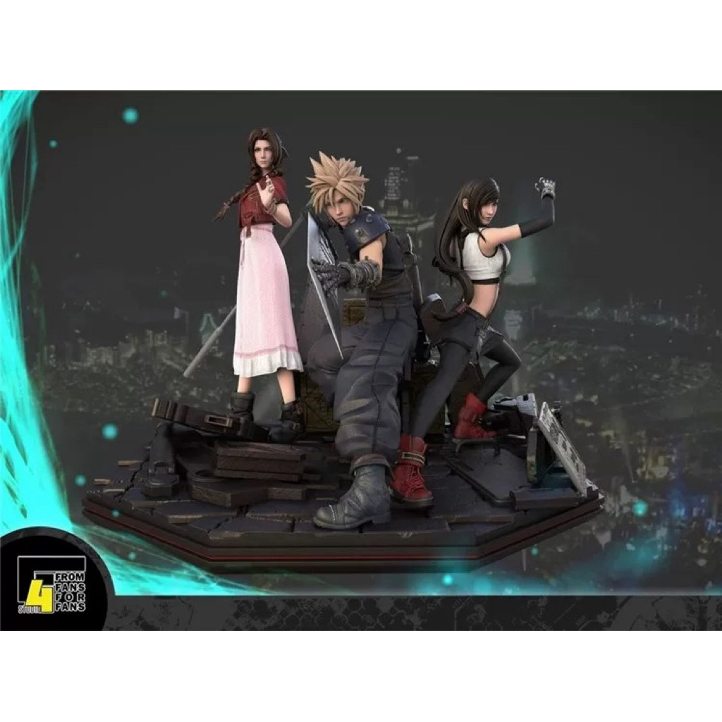 Resin Cloud Strife FFVII - Aerith, Tifa Diorama by F4 Studio