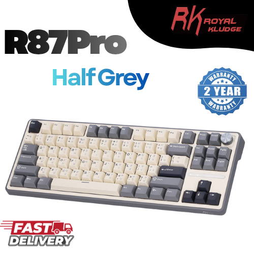 ROYAL KLUDGE RK R87PRO (QMK/VIA) (HALF GRAY)