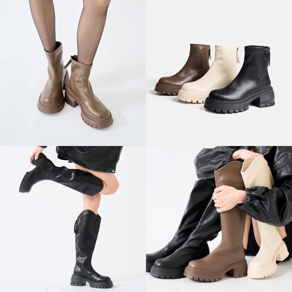 Mellowco รุ่น Violet Boots รองเท้าบูทข้อสั้น / ข้อยาว 6201-6206