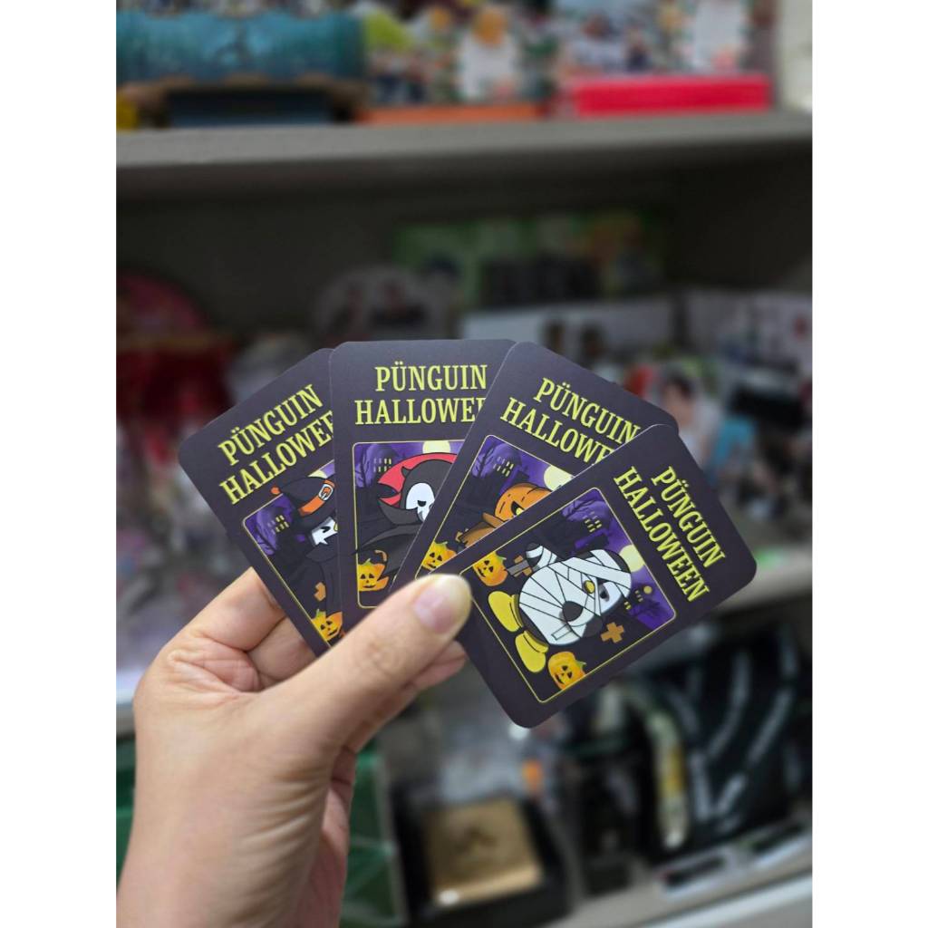 [พร้อมส่ง] การ์ดปังกวิ้น คอลเลคชั่น ปังกว้นฝนตก และ ปังกวิ้นฮัลโลวีน จากร้าน Bake Urban ของน้องแดน