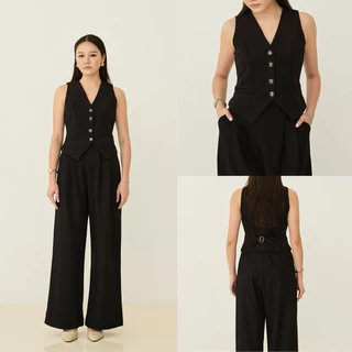 swana.ss - Mona vest set V2 XS-2XL เสื้อแขนกุด + กางเกงขายาวเสื้อแขนกุดกระดุม swana