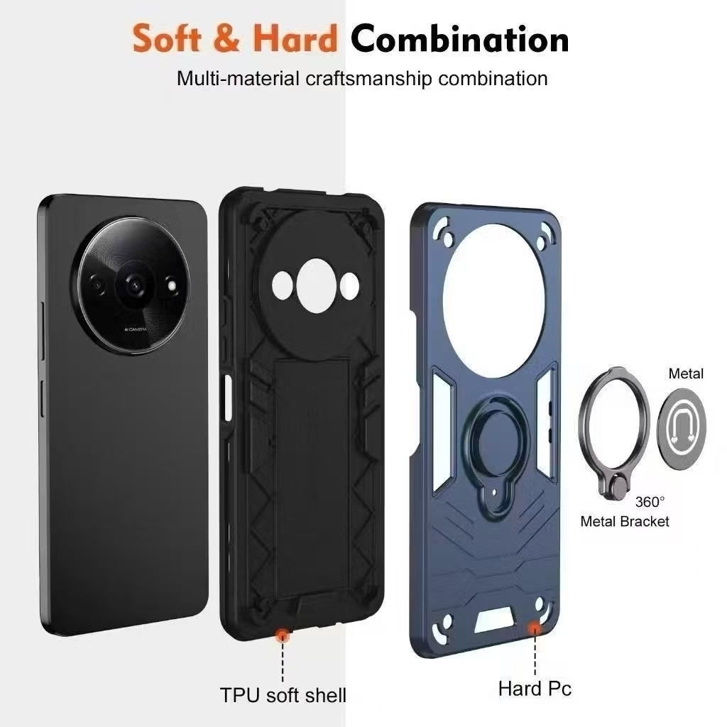 🔥GOOD ส่งจากไทย🔥Ring เคสสไลด์กล้อง Case iNfinix Hot60Pro Plus Hot50 Hot50Pro Plus กันกระแทก เคสขาตั้ง แม่เหล็ก Hot50Pro+ - รูปที่ 6