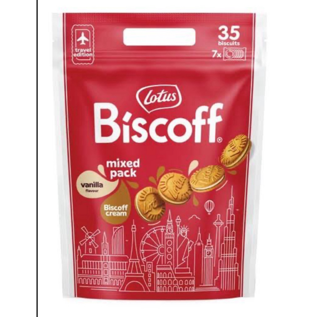 Biscoff mixed pack 35ชิ้น บิสคอฟแซนวิชรวมรส 35ชิ้น 350กรัม