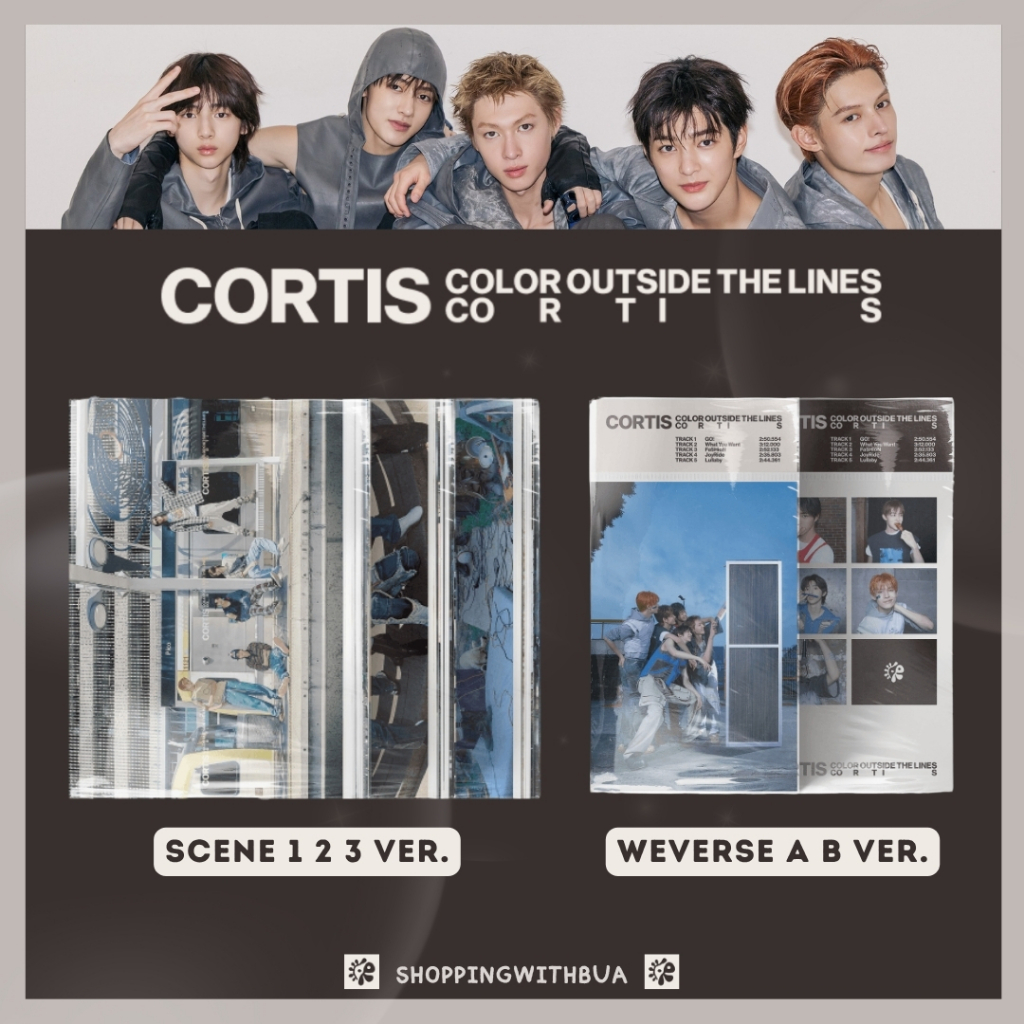 อัลบั้ม CORTIS แท้!! Cortis Album The 1st EP COLOR OUTSIDE THE LINES SCENE 1 2 3 VER. WEVERSE A B VER. อัลบั้มแท้
