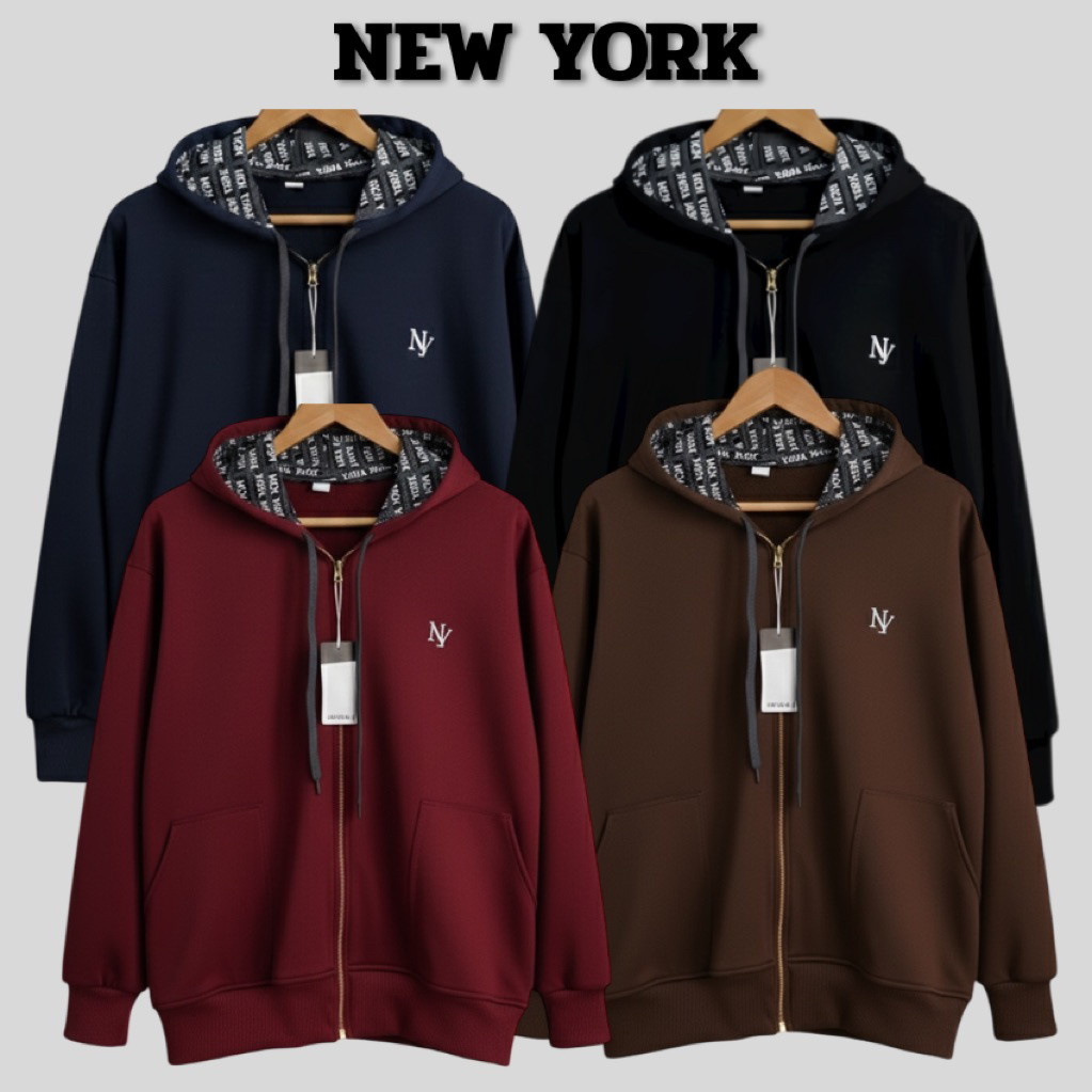 เสื้อกันหนาวNEW YORKรุ่นหมวกสตรีท