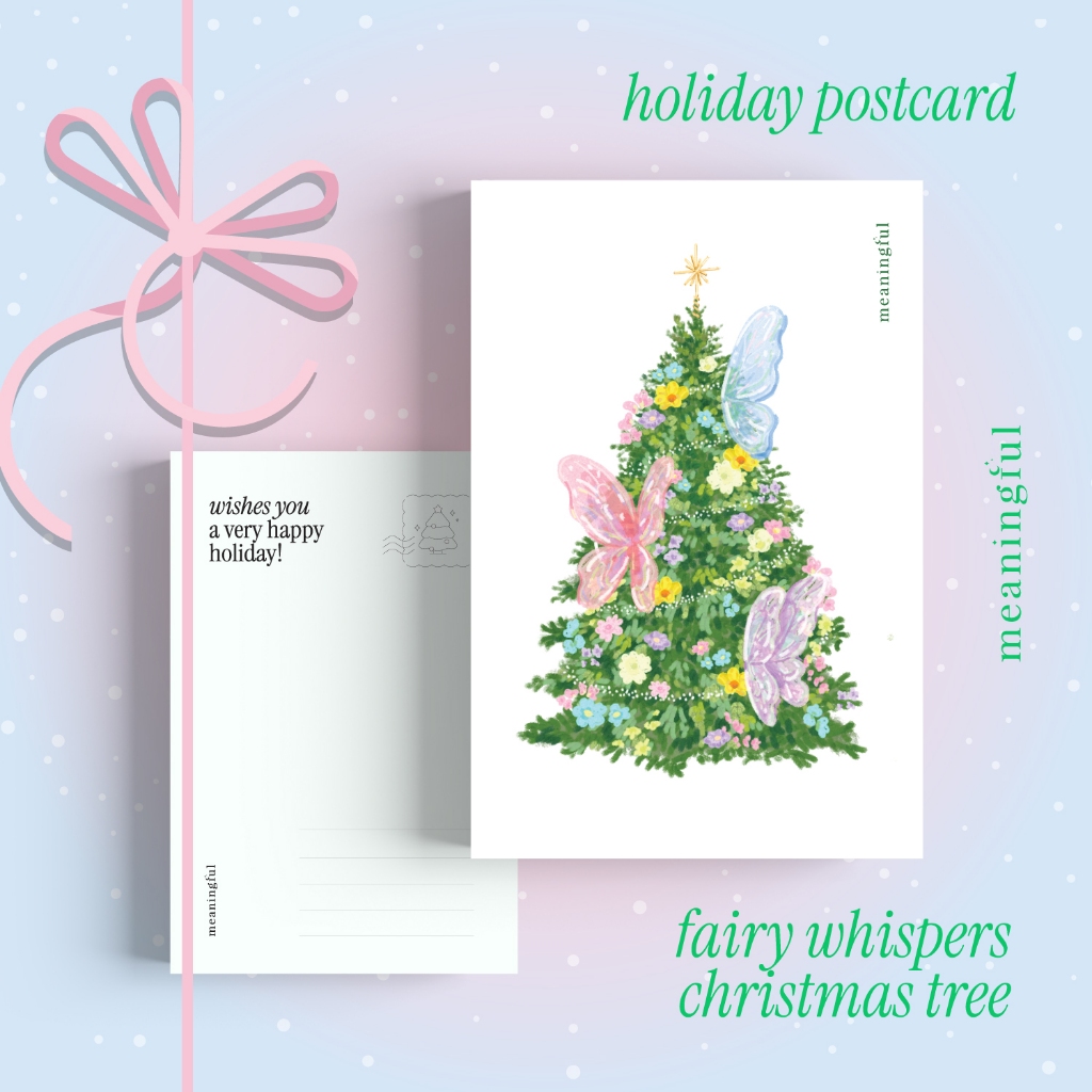 โปสการ์ดต้นคริสมาสต์ 🎄🎈 | christmas tree postcard