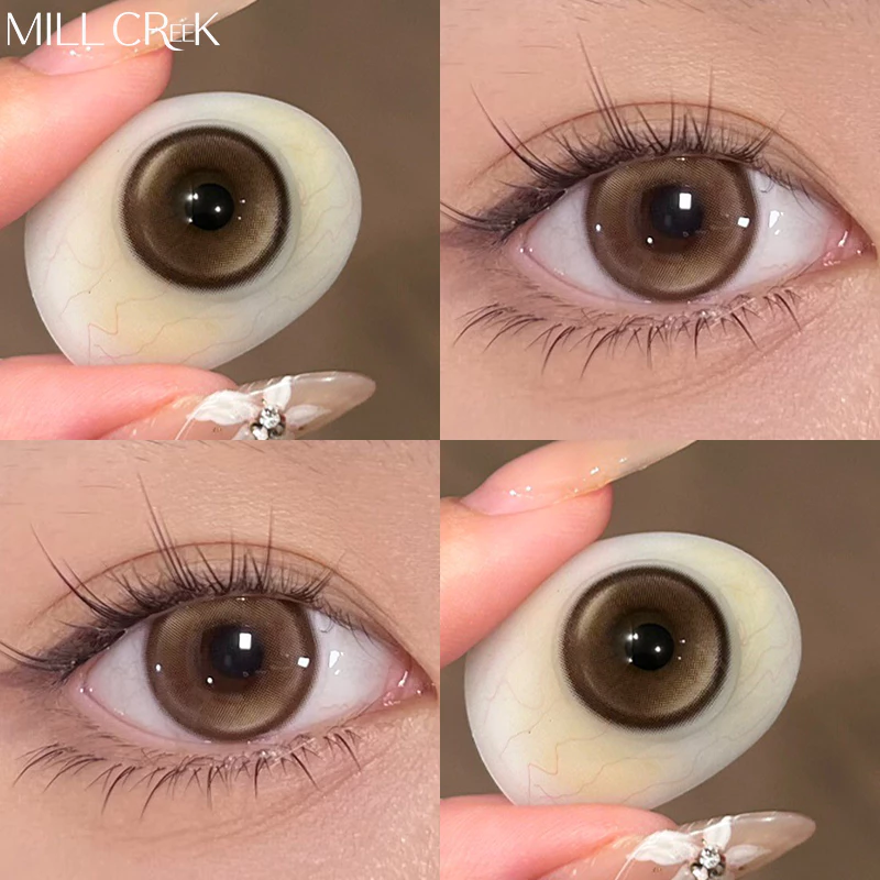 MillCreek【Honeycomb Milk Tea】14.2mm Contact lens รูปแบบสำหรับการใช้งานประจำวัน สวมใส่ 1 years
