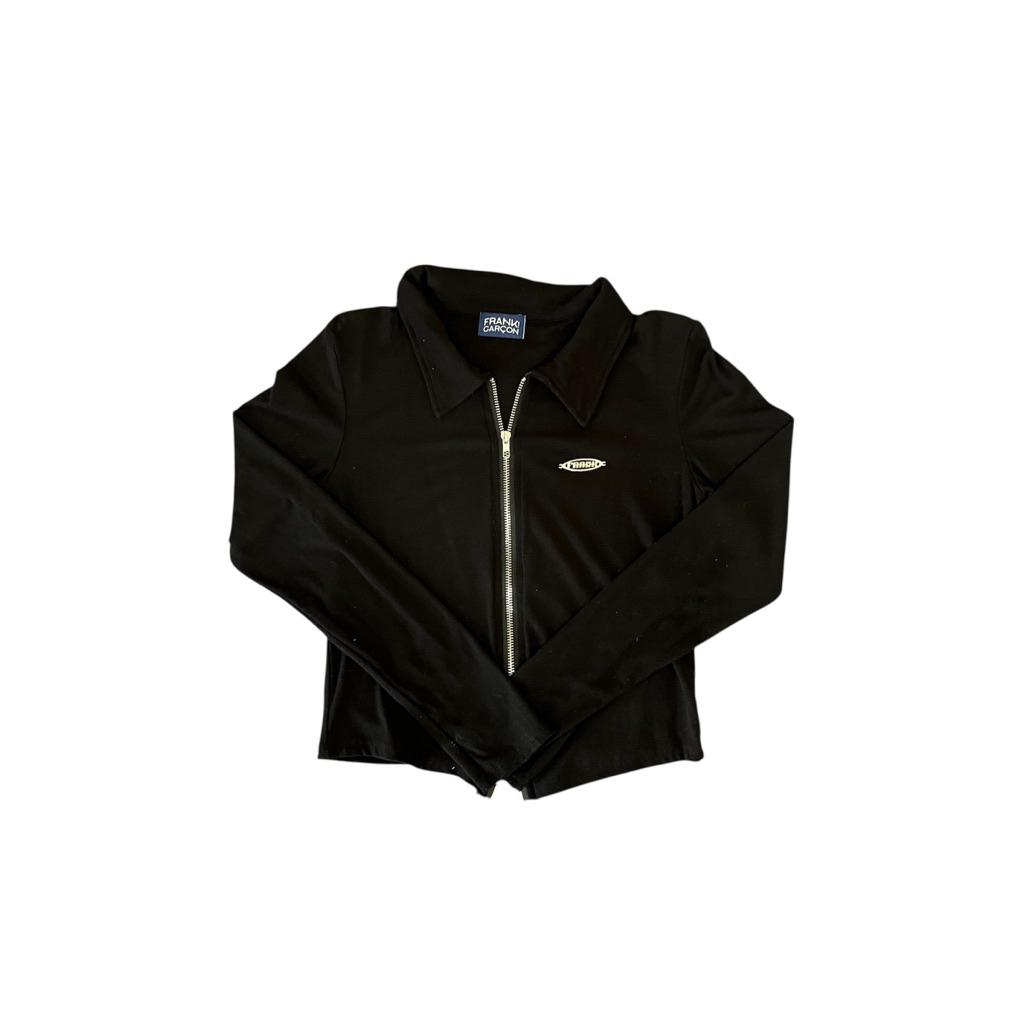 ส่งต่อ Frank Garcon เสื้อแขนยาวสีดำ ดีเทลซิปรูด